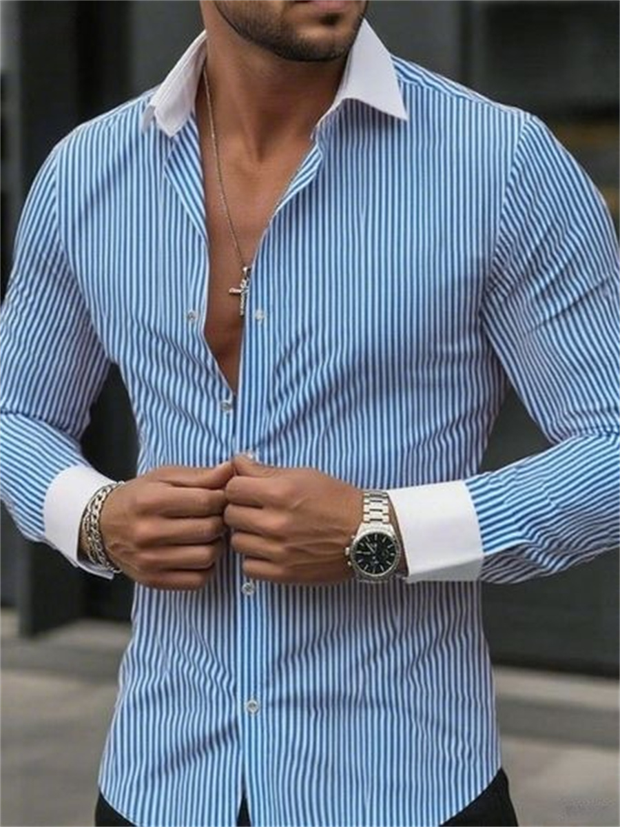 Men Formal Wear Shop - Camisa formal de manga larga con