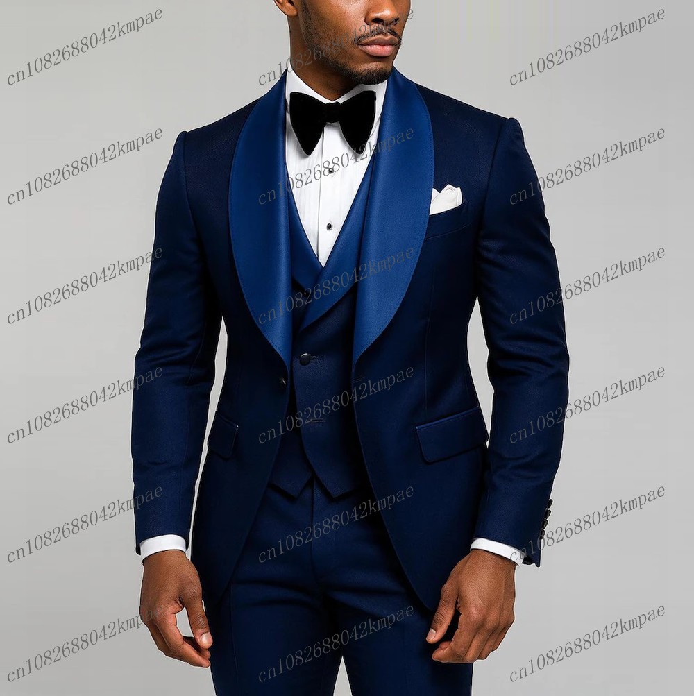 Men Formal Wear Set - Nuevo traje Formal azul marino para
