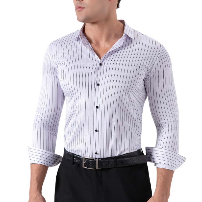 Mens Formal - Camisas de Vestir Retro a Rayas,