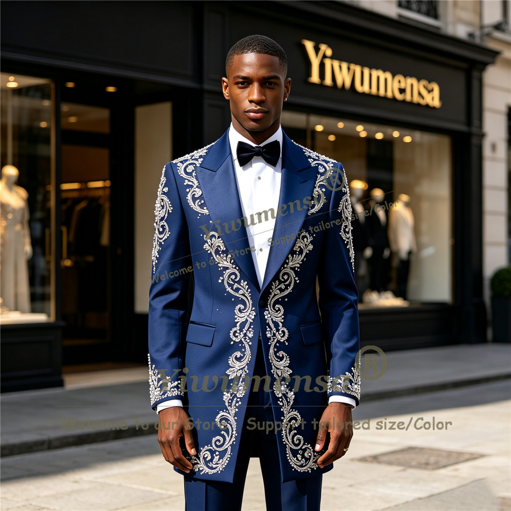Men Formal Wear With Blazer - Traje de Hombre Hecho a Mano