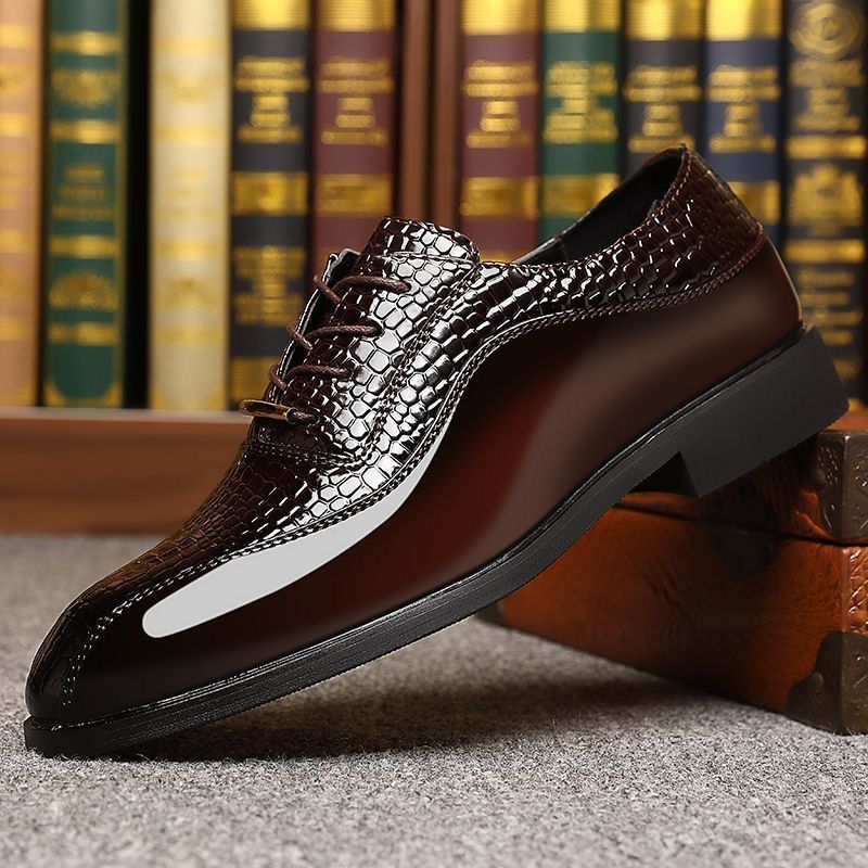 Mens Formal - Zapatos de vestir de charol brillante