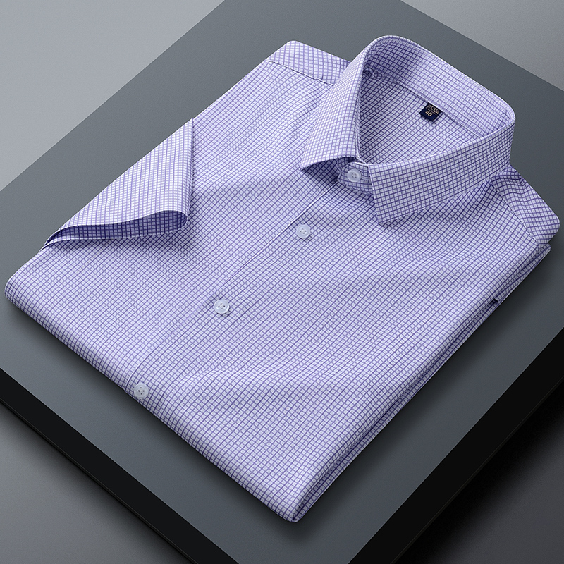 Men Formal Wear Shop - Camisa de manga corta transpirable sin