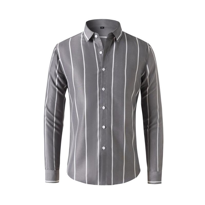 Mens Formal - Camisa de Vestir a Rayas para