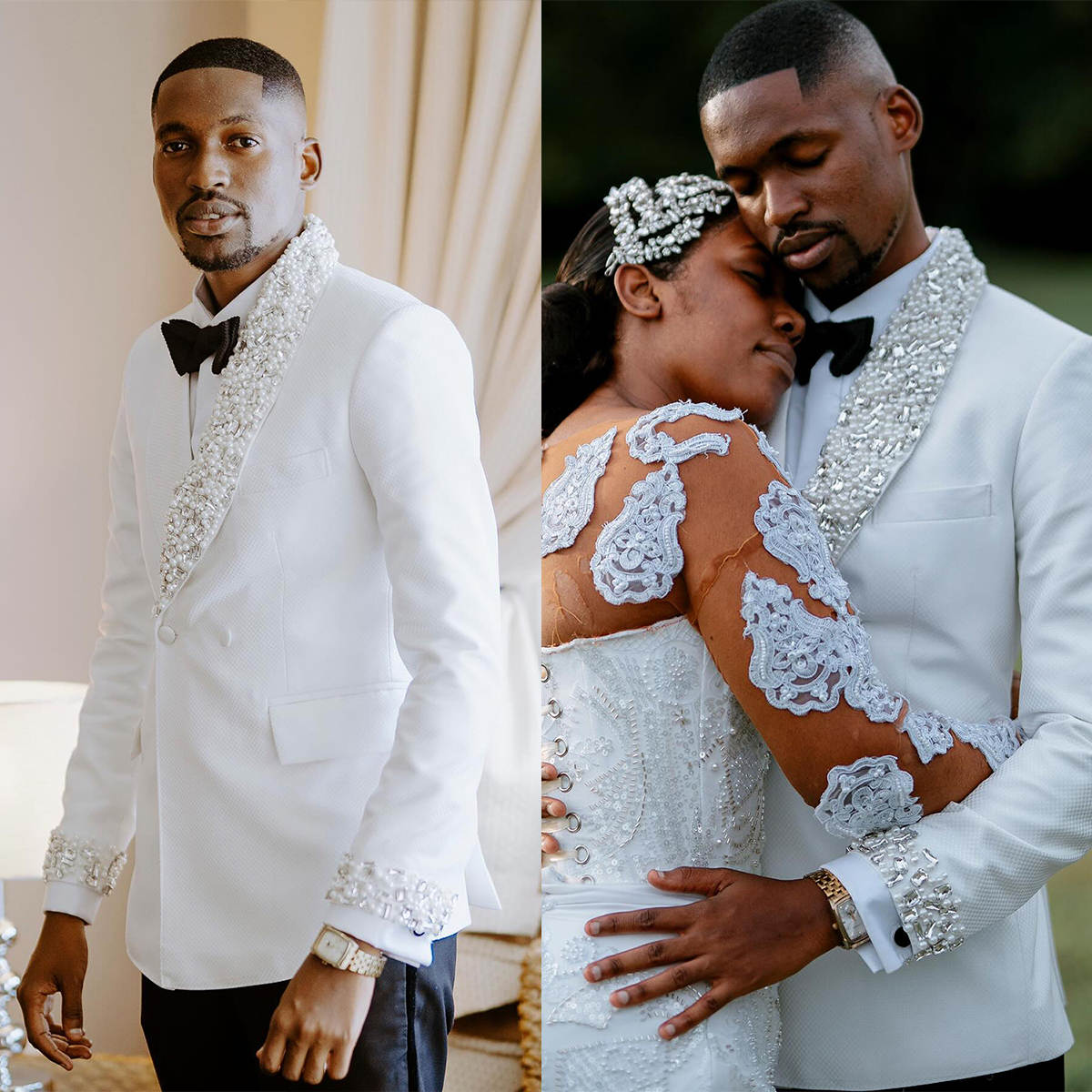 Men Formal Wear Wedding Guest - Esmoquin de boda blanco para hombre,