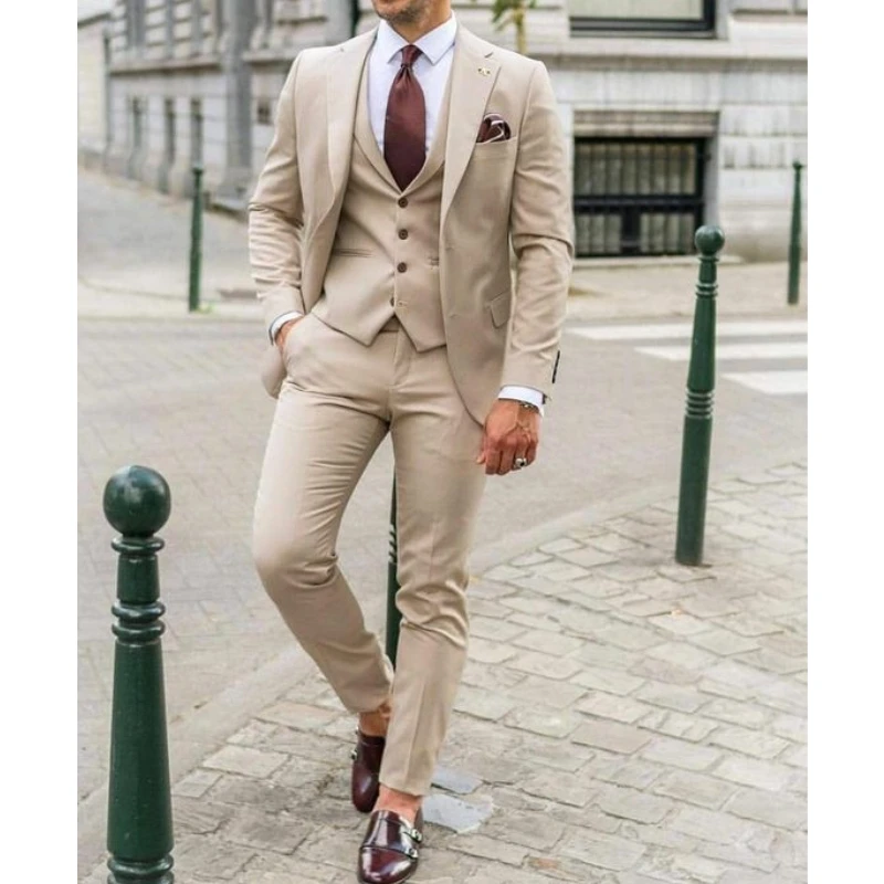 Men Formal Wear Wedding Guest - Trajes de hombre con solapa de