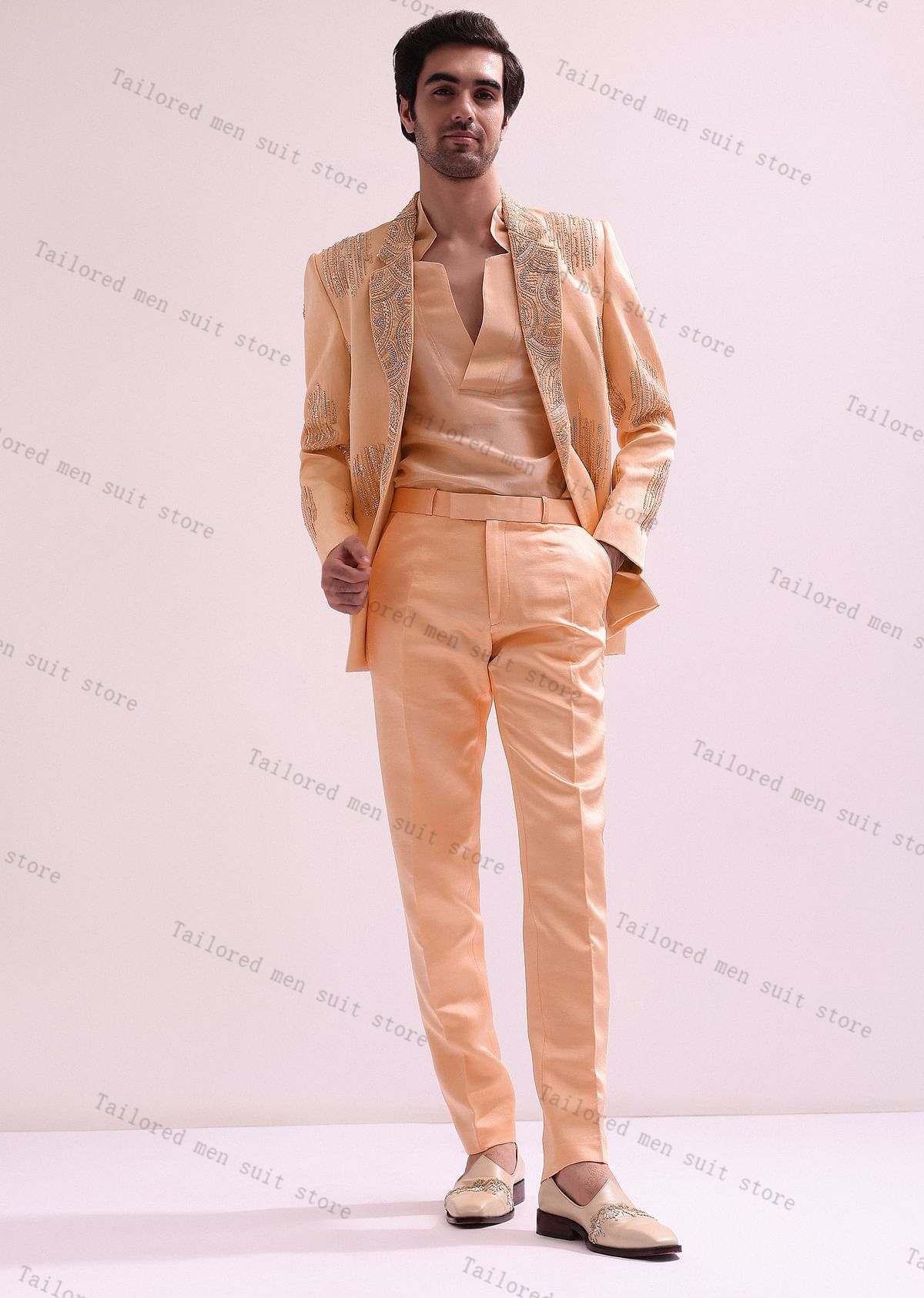 Men Formal Wear Wedding Guest - Conjunto de trajes de lujo con