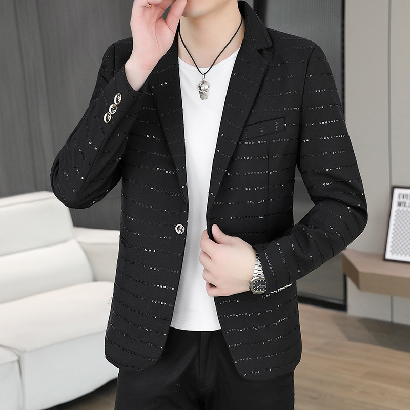 High End Men'S Formal Wear - Blazer para Hombre con Lentejuelas, Estilo