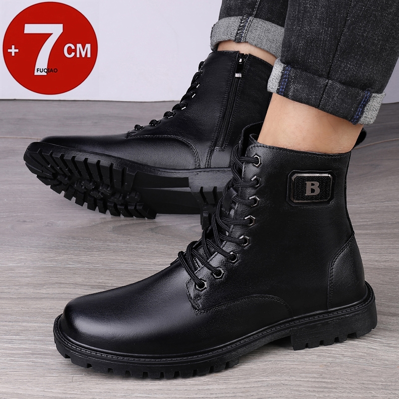 Botas con elevador de cuero ge - Mens Formal reseña y precio