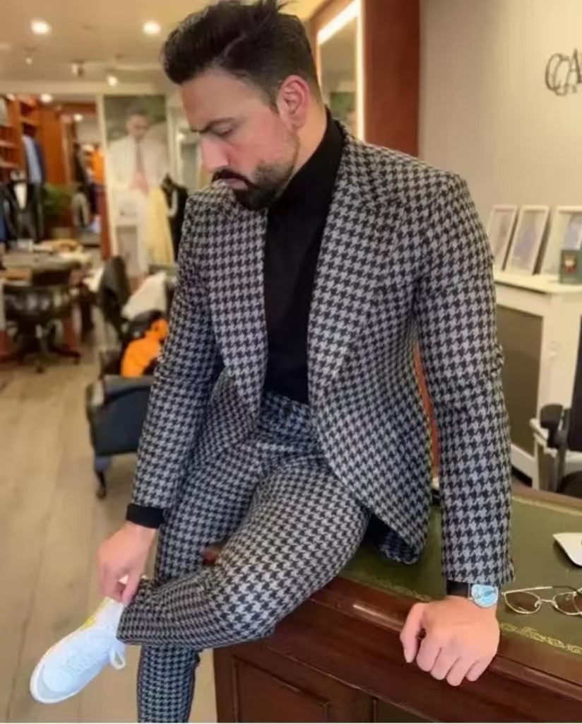 Traje Vintage de pata de gallo - Men Formal Wear With Blazer reseña y precio
