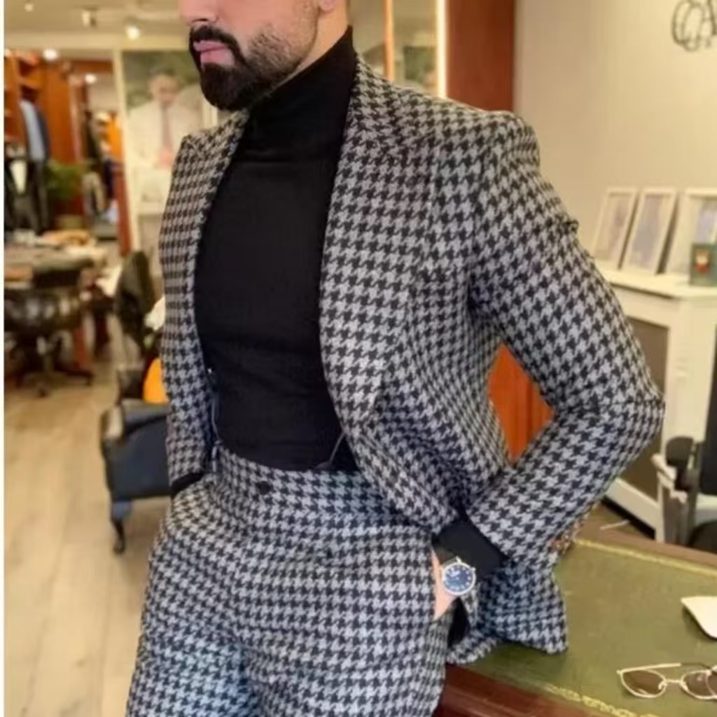 Traje Vintage de pata de gallo - Men Formal Wear With Blazer reseña y precio