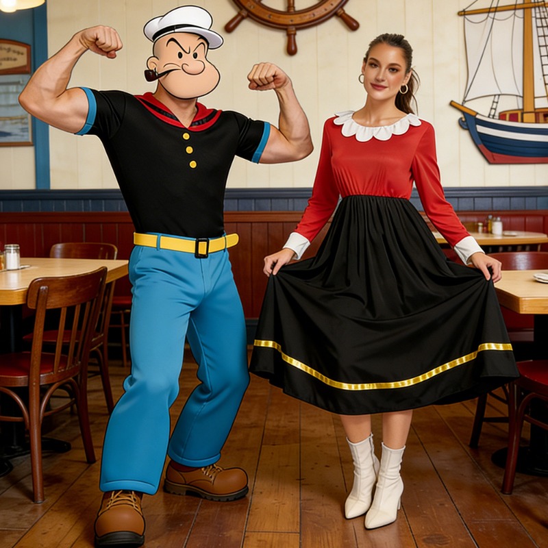 Disfraz de Popeye para Mujer y - Men Formal Wear Set reseña y precio