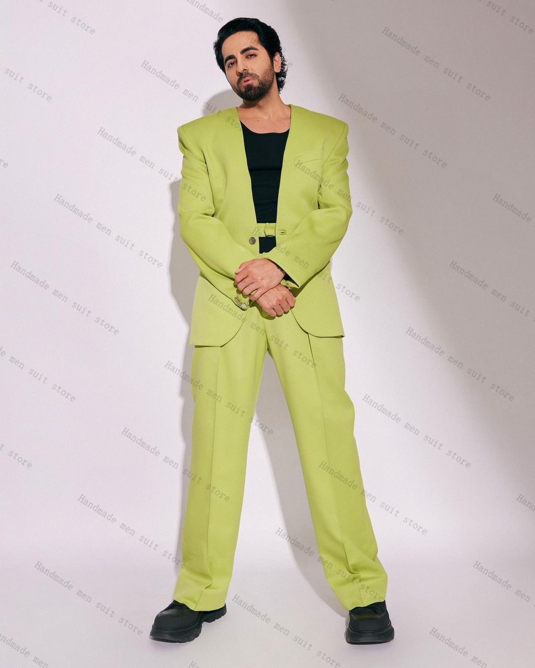 Conjunto de traje verde a la m - Men Formal Wear Wedding Guest reseña y precio