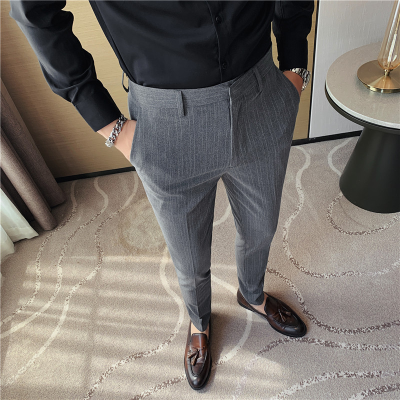 Pantalones de traje a rayas pa - Men Formal Wear Shop reseña y precio