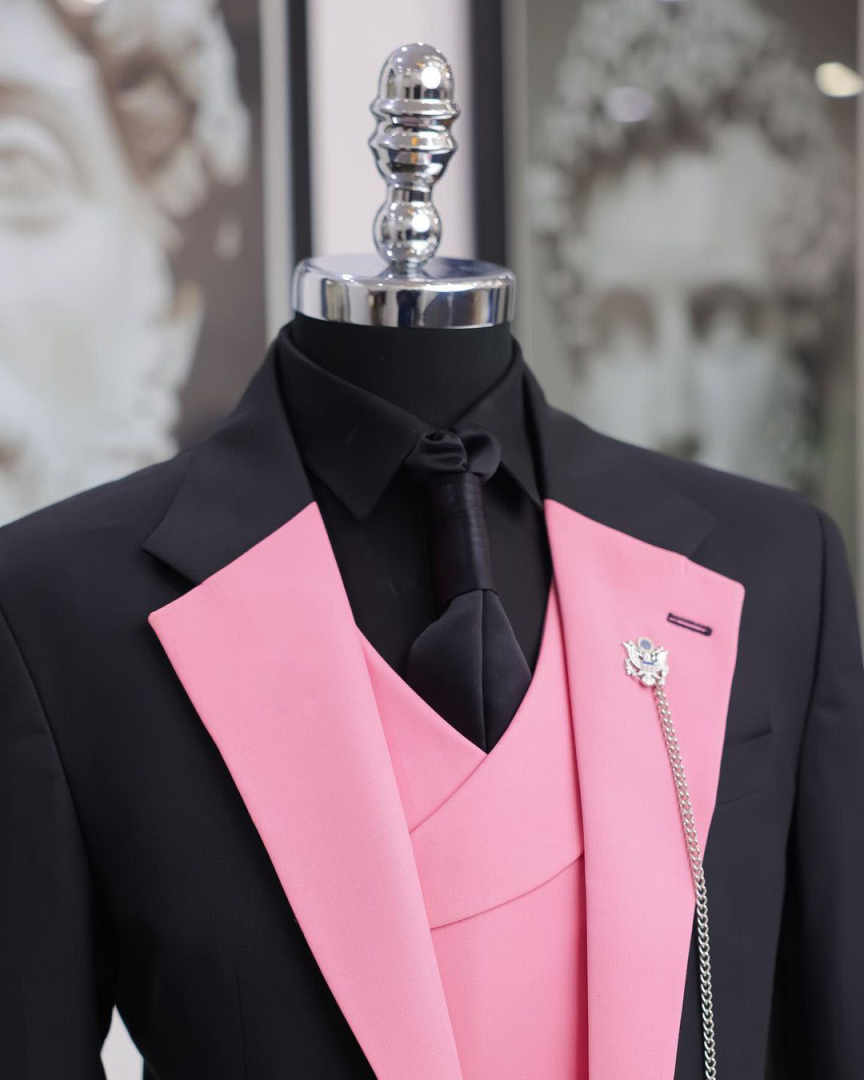 Traje de esmoquin de lujo negr - Men Formal Wear Shop reseña y precio