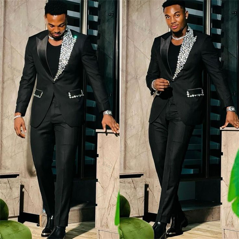 Conjunto de traje Formal con c - Men Formal Wear Wedding Guest reseña y precio
