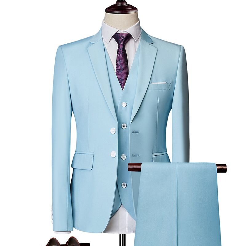 Conjunto de traje ajustado de  - Men Formal Wear Wedding Guest reseña y precio