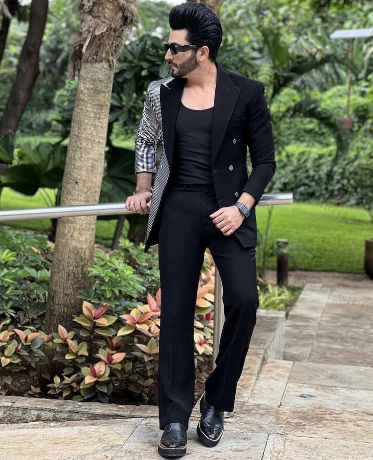 Conjunto de trajes negros para - Men Formal Wear Wedding Guest reseña y precio