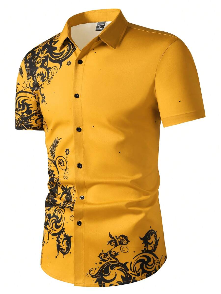 Camisa Casual Retro de Manga C - Mens Formal reseña y precio
