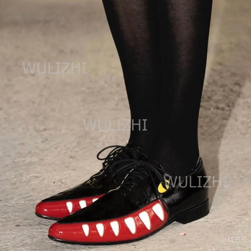 Mocasines de cuero negro con e - Patent Leather Oxford reseña y precio