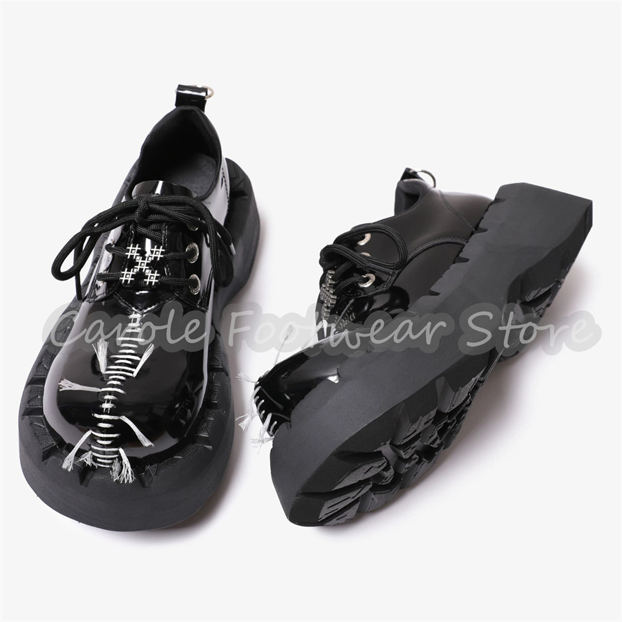 Zapatos Oxford de plataforma c - Patent Leather Oxford reseña y precio