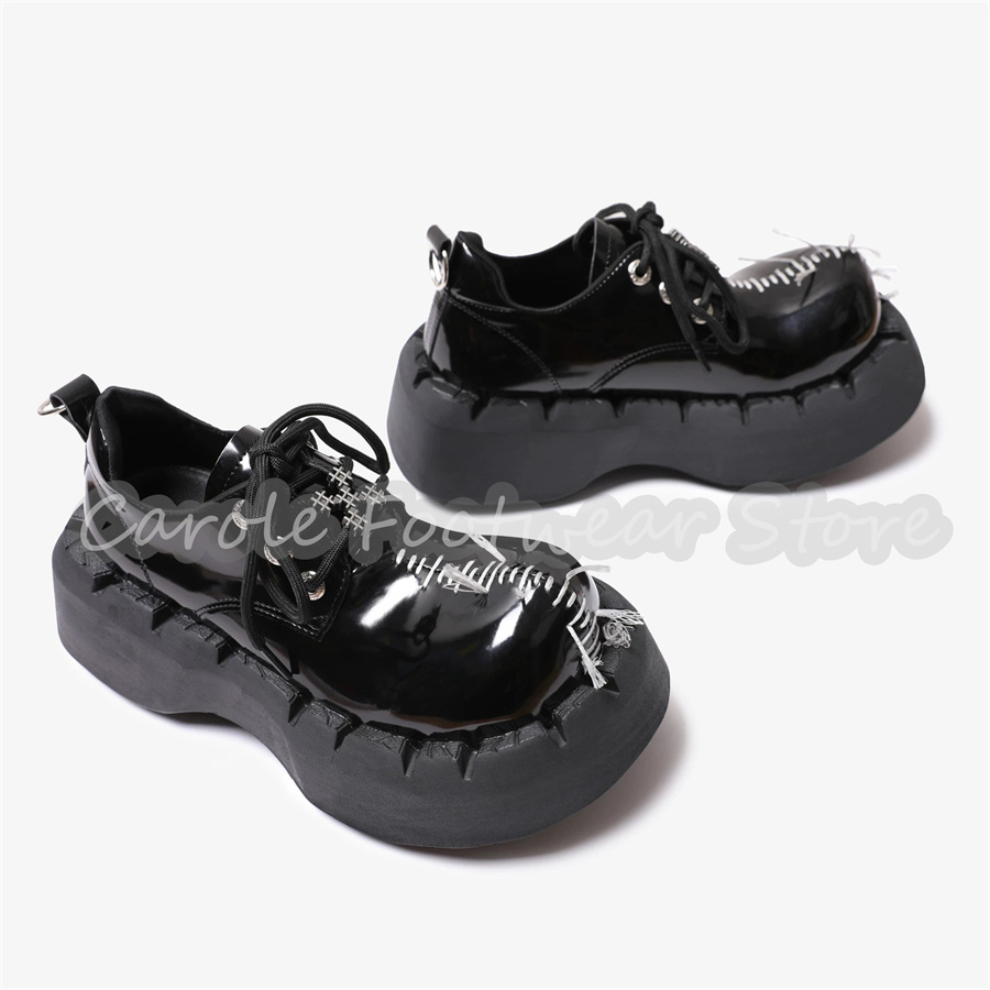 Zapatos Oxford de plataforma c - Patent Leather Oxford reseña y precio