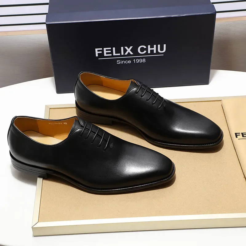 Zapatos Oxford de cuero genuin - Men Formal Wear Brands reseña y precio